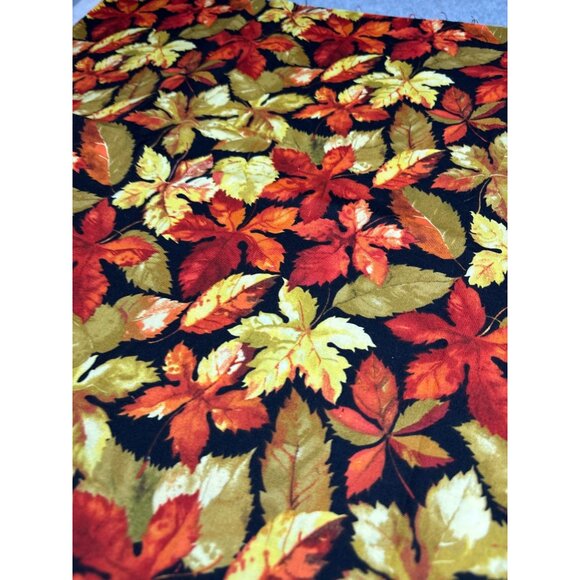 Autumn Leaf Print Cotton Fabric 17"x58" Warm Tones Crafts Quilting Decorating Pr - Picture 8 of 10
